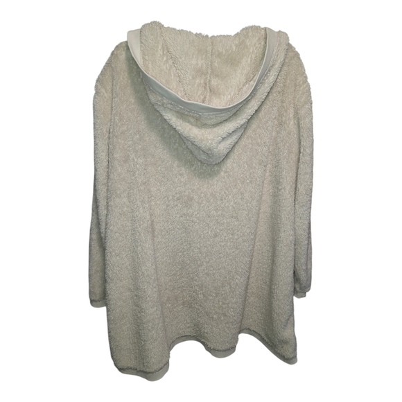 Berkshire Off-White Hooded Teddy Fleece Jacket - Picture 4 of 6